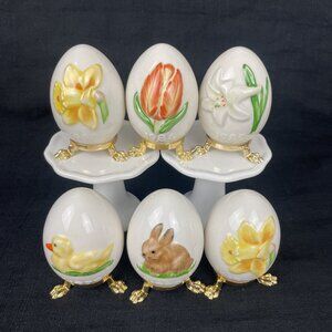 Vintage Goebel Annual Porcelain Easter Eggs Set of 6